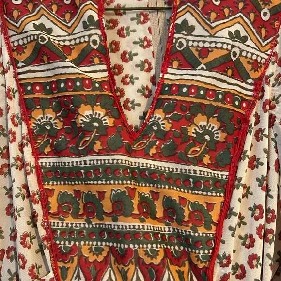 Vintage 1970s Boho Peasant Dresss - Picture 3 of 15